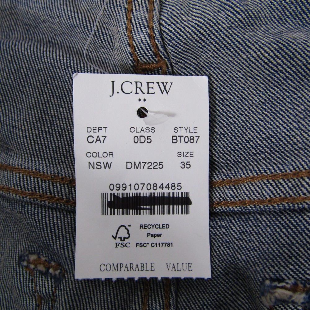 J Crew NEW NWT Womens 35 Blue Bootcut Jeans Slim Fit Flare Leg - Picture 3 of 6
